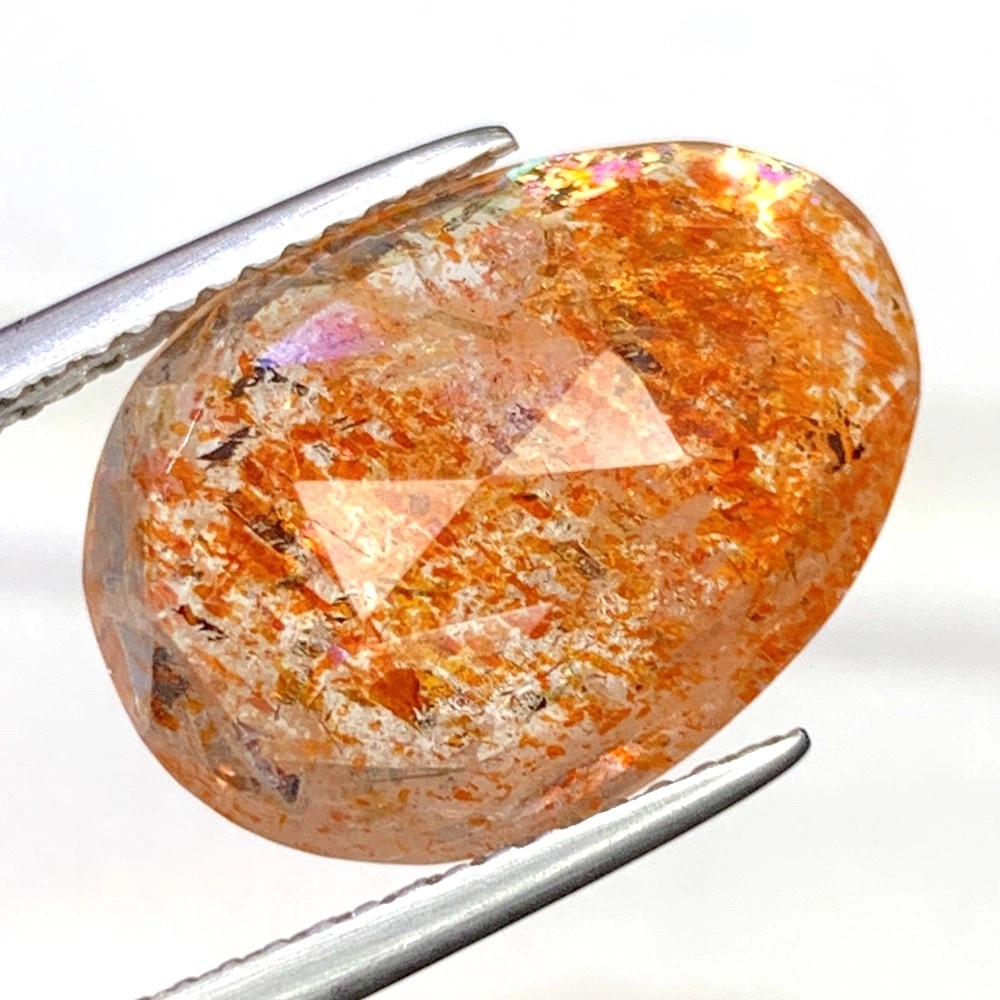 Beautiful Color 6.60 Cts Natural Sunstone Feldspar Rose Cut Cut Congo